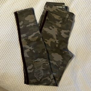 So camo print low rise leggings.